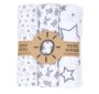 Muszlin textilpelenka 3 db + mosdókesztyű MAMO-TATO Csillagok és nyuszik fehér szürke