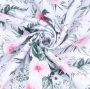 Nagy textilpelenka, fürdőlepedő MAMO-TATO 120x120 cm Fehér alapon pink virágok