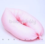  Kifli alakú szoptatós párna BABAKIRÁLY Pöttyös rózsaszín alapon pink pöttyös