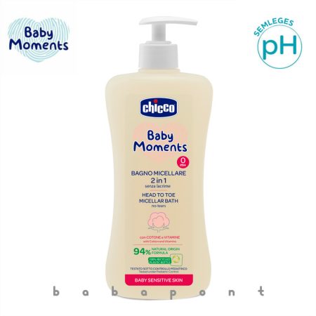 CHICCO Micellás fürdető újszülötteknek 94% természetes formula 500 ml BABY MOMENTS ch0102410