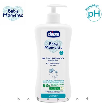 CHICCO körömvirág-glicerin fürdető újszülötteknek 92% természetes formula 750 ml BABY MOMENTS ch0105920